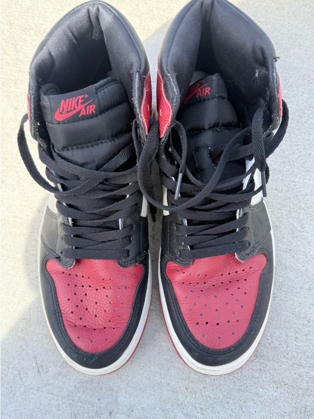 Nike Air Jordan 1 High Top Sneakers - Black & Red